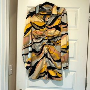 HYFVE button down retro mini dress. Size medium. Like new.